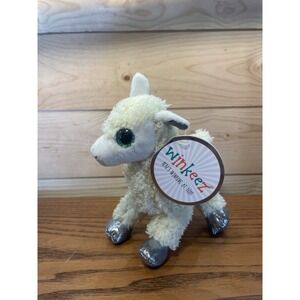 Winkeez Llama Stuffed 7" Alpaca Plush Toy Animal Green Glittery Eyes New W/Tags